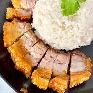 เทพนคร ขัาวมันไก่  เกาเหลาเลือดหมู