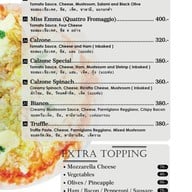 เมนู Mr. Chan & Miss Pauline Pizzeria Restaurant