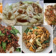 ข้าวสวย หมูกรอบ กะเพราคั่วพริกแห้ง สาขา2 หมูกรอบ ไก่กรอบ ปลา หมึก กุ้ง  ไข่ลาวา