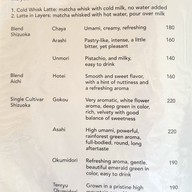 เมนู Chaya Teahouse