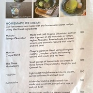 เมนู Chaya Teahouse