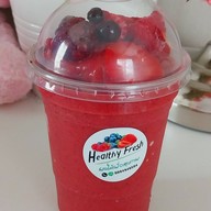 Healthy >Fresh สมูทตี้ ผลไม้แท้ 100% 🍉🍏🍍🍊🍓