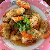 เมนูของร้าน ลุงดำกุ้งเป็น