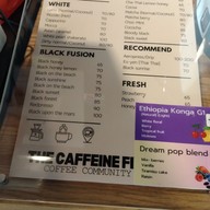 เมนู The Caffeine FIX พหลโยธิน 52