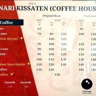 เมนู TONARI Coffee House and Matcha Specialty ราชพฤกษ์