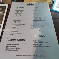 เมนู Cabin Vintage Cafe