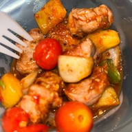 เมนูของร้าน หมึกย่าง BTS สนามเป้า