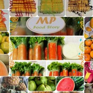MP Food Story ขนมปังปิ้ง สลัดโรล ผลไม้ปอก ของทานเล่น น้ำชง