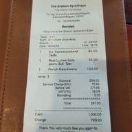 เมนู The Station Ayutthaya The Station Ayutthaya