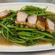 ตั้งโค้วข้าวต้มกุ๊ย หนำเลี๊ยบหมูสับ ยำปลาสลิด ผัดผักบุ้งไฟแดง ตั้งโค้วข้าวต้มกุ๊ย