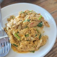 เมนูของร้าน ไข่ข้นปู/ข้าวผัดปู/เมนูปูร้านอาอ้อ เลี่ยงเมืองปากเกร็ด