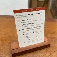 เมนูของร้าน Khom Chocolatier House ราชมรรคา ซอย 6