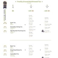 เมนู CHICHA San Chen CentralWorld