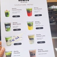 เมนู REN Cafe & Goods Charoenkrung