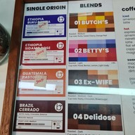 เมนู butch's coffee  อาคารวังเด็ก3 วิภาวดีซอย5 แยก1