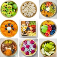 Fruitsindy - ผลไม้ปอกพร้อมทานและกรีกโยเกิร์ต