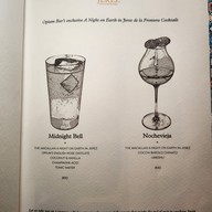 เมนู Opium Bar