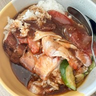 ข้าวหมูแดงสีมรกต เหม่งจ๋าย