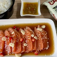 ข้าวไข่ข้น  & กุ้ง แซลมอนดองซีอิ๊ว