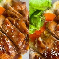 ข้าวเทริยากิ+ไข่ข้น -