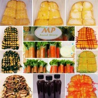 MP Food Story ขนมปังปิ้ง สลัดโรล ผลไม้ปอก ของทานเล่น น้ำชง