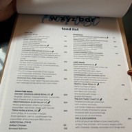 เมนู w xyz bar โรงแรม อลอฟท์