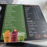 เมนู Ecozy cafe -