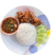 อาหารลงพุง - ข้าวหมูทอด