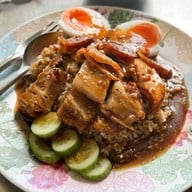 เมนูของร้าน ข้าวหมูแดงหมูกรอบ ศรีวัช เชิญชิม รามอินทรา