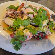 เมนูของร้าน เจ้แมว โอมมาซีฟู้ดส์ เลียบหาดแม่รำพึง อำเภอบางสะพาน