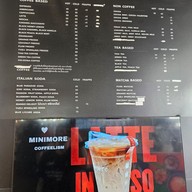 เมนู MINIMORE COFFEELISM ตลาดสดธนบุรี