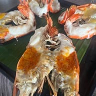 เมนูของร้าน เรือนไทยกุ้งเผา วัดเชิงเลน