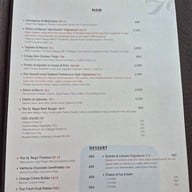 เมนู Viu The St. Regis Bangkok