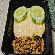 เมนูของร้าน กระเพรา ผัดไทย ข้าวผัดปู @พระโขนง พระโขนง