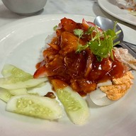 เมนูของร้าน ข้าวหมูแดงเรือเมล์
