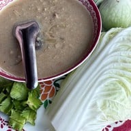 เมนูของร้าน เรือนไทยกุ้งเผา วัดเชิงเลน