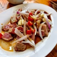 เมนูของร้าน ริมรั้วอีสาน(ซาชิมิทะเลไทยอีสานอิซากายะ)