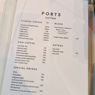 เมนู Ports coffee -