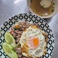 เมนูของร้าน นายตั้ม ต้มเลือดหมู สาขาตลาดเกษตร