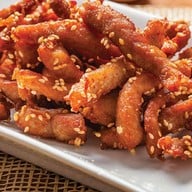 ข้าวหมูทอด ข้าวเนื้อทอด⚡ food court ตลาดไท