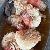 เมนูของร้าน เรือนไทยกุ้งเผา วัดเชิงเลน