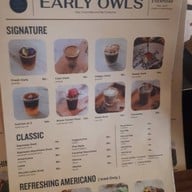 เมนู Early Owls
