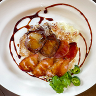 เมนูของร้าน แซ่พุ้น ข้าวหน้าไก่หล็อกหงาทิ้น ศาลเจ้าพ่อเสือ