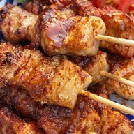 หมูปิ้งโบราณ-สามชั้นเสียบไม้