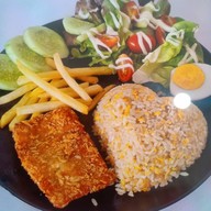 โจ๊กเครื่องในหมูรวม&สเต๊กหมูทอดข้าวผัดร้านคอฟฟี่วิธเลิฟ♥️ ร้านคอฟฟี่วิธเลิฟ♥️