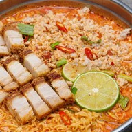 ⭐️ สมใจหมูกรอบ ⭐️ - กะเพรา กะเพราถาด ตำเส้นเล็ก ลาบ ยำ ข้าวหมูแดง หมูทอด ไก่ทอด เกาเหลา ต้มเลือดหมู ตามสั่ง เกี๊ยว บะหมี่หมูแดง หมูแดง หมูกรอบ ต้มยำ แซ่บ ขาหมู หม่าล่า คั่วพริกเกลือ หม้อไฟ มาม่า ต้มยำหม้อไฟ สุขสวัสดิ์ จัสฟู้ดสุขสวัสดิ์