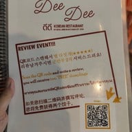 เมนู Dee Dee Korean Restaurant By Sigsa Junbi