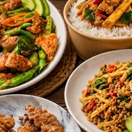 เฮงเฮง อาหารจานเดียว,กับข้าว,น้ำชง,หมูปิ้ง,ข้าวต้ม
