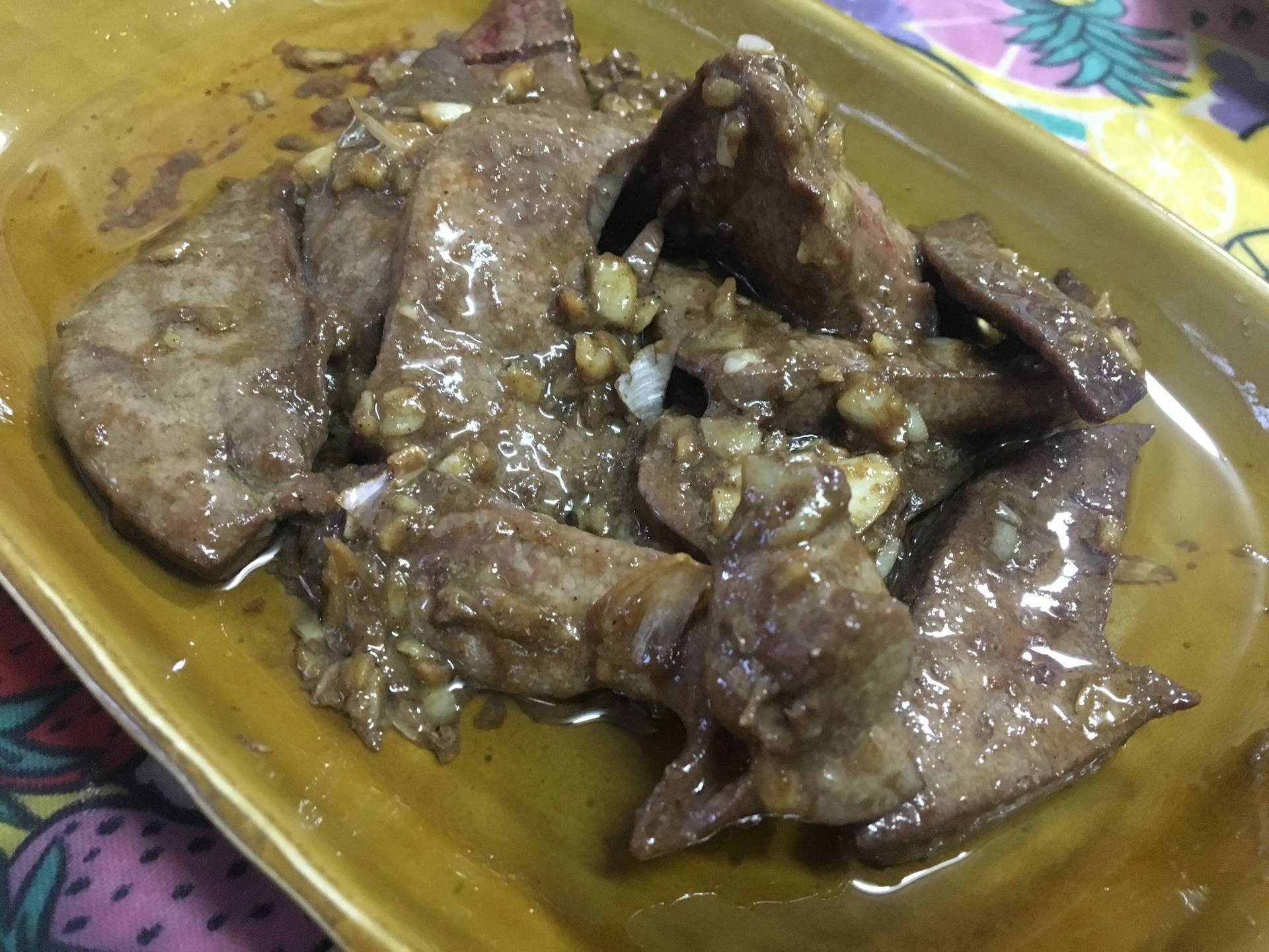 ตับผัดกระเทียมสด