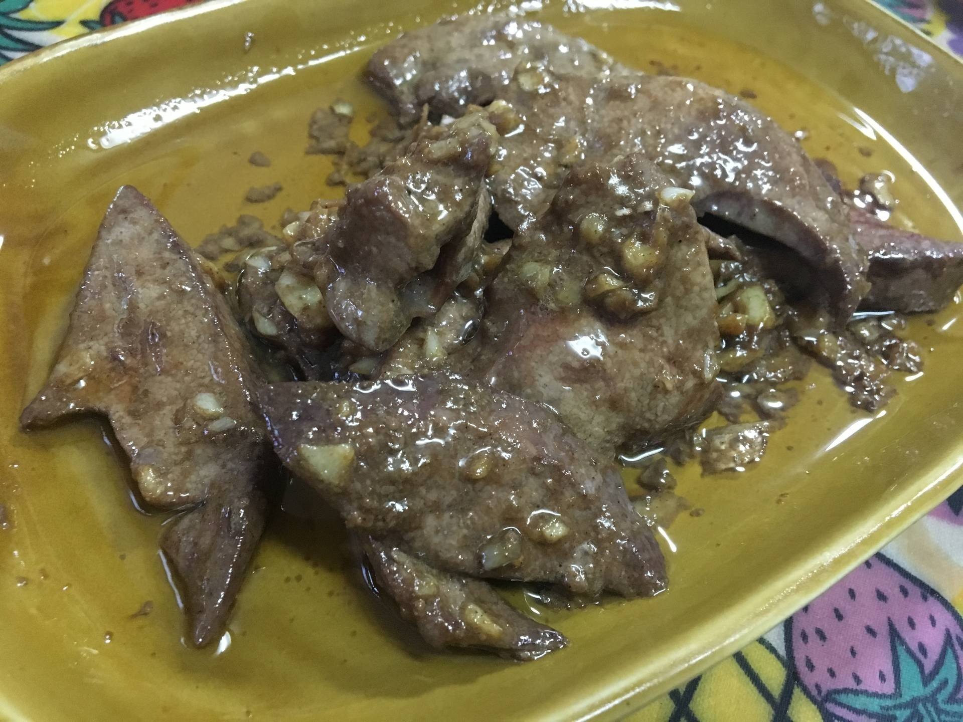 ตับผัดกระเทียมสด